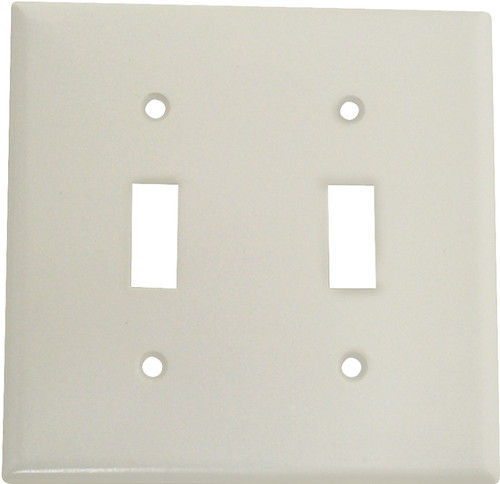 Eaton Wiring Devices 2139W-BOX Wallplate, 4-1/2 in L, 4-9/16 in W, 2 -Gang, Thermoset, White, High-Gloss [SKU: ORG6326771]