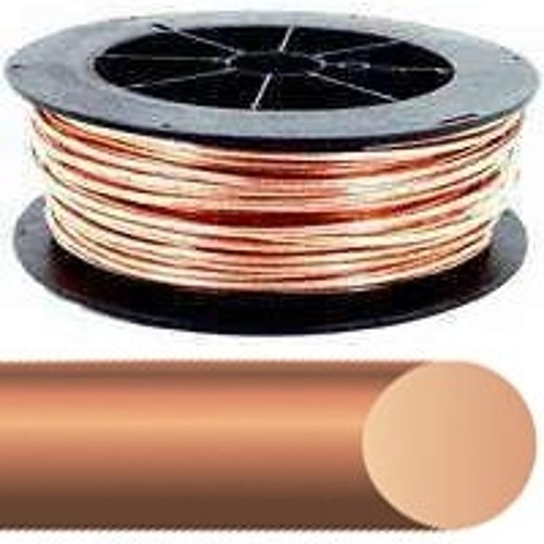 Southwire 2SOLX125BARE Bare Ground Wire, Solid, 2 AWG Wire, 125 ft L, Copper Conductor [SKU: ORG4975058]