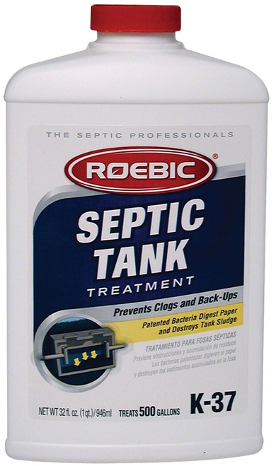 ROEBIC K-37 Septic System Treatment, Liquid, Straw, Earthy, Slightly Hazy, 1 qt Bottle [SKU: ORG9599457]
