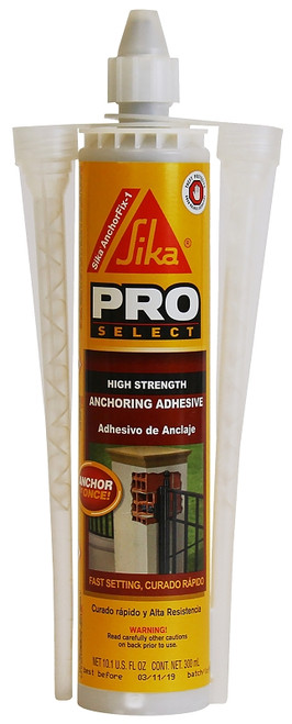 SIKA AnchorFix-1 112729 Anchoring Adhesive, 10.1 oz Cartridge [SKU: ORG7034069]