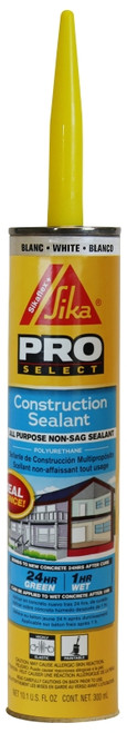 Sikaflex 515309 Construction Sealant, White, 10.1 oz Cartridge [SKU: ORG1214196]