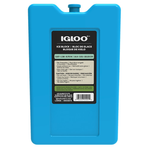 IGLOO MaxCold 00025201 Freeze Block, 33.8 oz, Blue [SKU: ORG2569366]