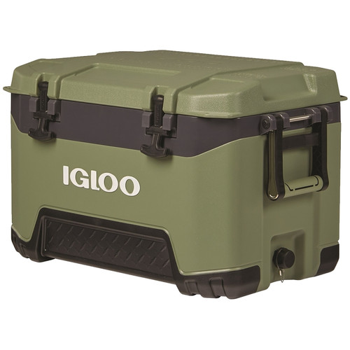 IGLOO BMX 00050540 Cooler, 83 Can Cooler, Plastic/Rubber/Stainless Steel, Oil Green, 5 days Ice Retention [SKU: ORG4797882]