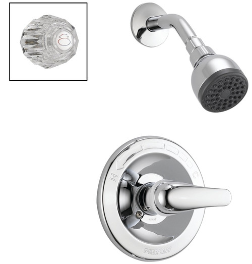 Peerless P188710 Shower Faucet, 1.75 gpm, Brass, Chrome Plated, Lever Handle, 1-Handle [SKU: ORG3025590]