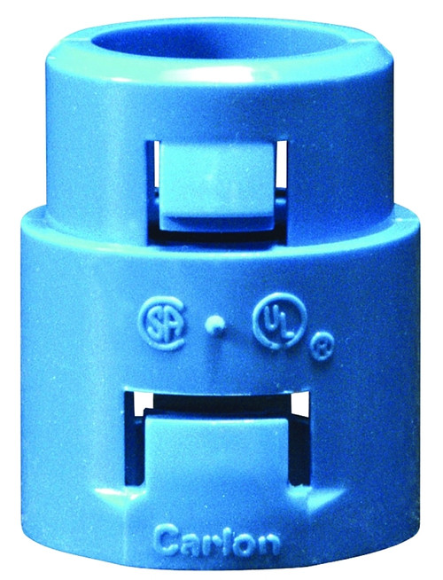 Carlon A253D-CAR Terminal Adapter, 1/2 in, 1.4 in L, PVC, Blue [SKU: ORG6202121]