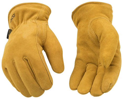 Kinco 903HK-L Driver Gloves, Men's, L, Keystone Thumb, Easy-On Cuff, Deerskin Leather, Gold [SKU: ORG8635609]