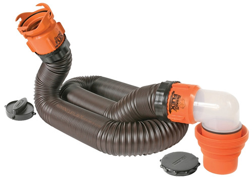 CAMCO RhinoFLEX 39761 Sewer Hose Kit, Polyolefin/Steel, Black [SKU: ORG4510046]