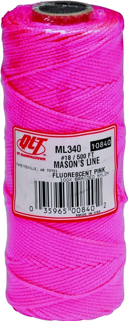 Marshalltown ML340 Mason Line, 500 ft L Line, Fluorescent Pink Line [SKU: ORG8290660]