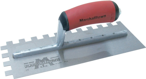 Marshalltown 775SD Trowel, 11 in L, 4-1/2 in W, Square Notch, Curved Handle [SKU: ORG5460548]