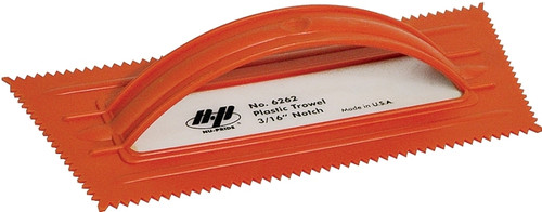 QLT 6262 Trowel, 9-1/2 in L, 4-1/4 in W, V Notch, Comfort-Grip Handle [SKU: ORG2863421]
