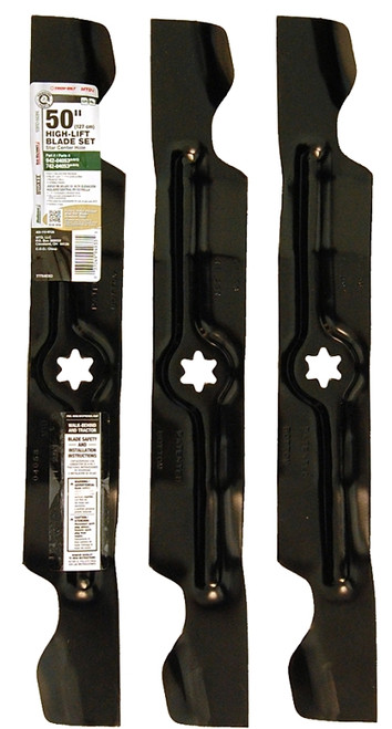 ARNOLD 490-110-M126 High-Lift Blade Set, 17-1/4 in L, For: 50 in Zero Turn Garden Tractors [SKU: ORG8394371]