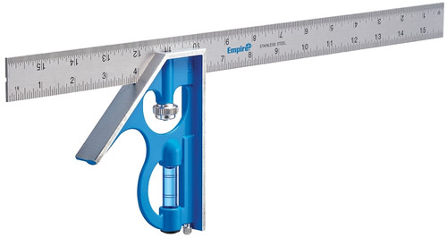 Empire True Blue Series E280 Combination Square, 16 in L Blade, SAE Graduation, Stainless Steel Blade [SKU: ORG7021579]