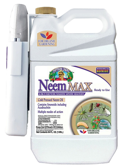 Bonide Captain Jack's 2006 RTU Neem Max Insecticide, Spray Application, 0.5 gal [SKU: ORG7456049]