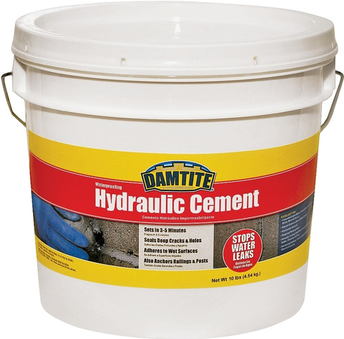 DAMTITE 07121 Hydraulic Cement, Powder, 10 lb Pail [SKU: ORG4476032]