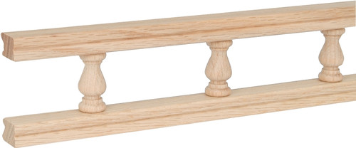 Waddell 550-6PC Galley Rail with Sleeve, 6 ft L, 2-1/2 in W, Maple [SKU: ORG6358329]