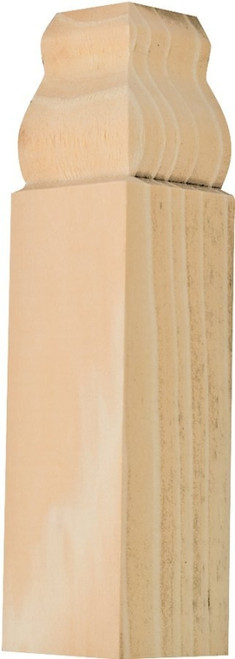 Waddell IBTB32 Trim Block Moulding, 4-1/2 in L, 1-1/8 in W, 1-1/8 in Thick, Pine Wood [SKU: ORG1296714]