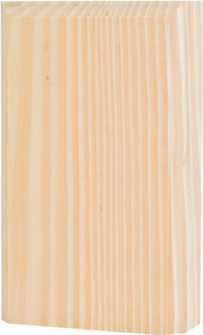 Waddell BTB35OAK Trim Block Moulding, 6 in L, 3-3/4 in W, 1 in Thick, Oak Wood [SKU: ORG8801698]