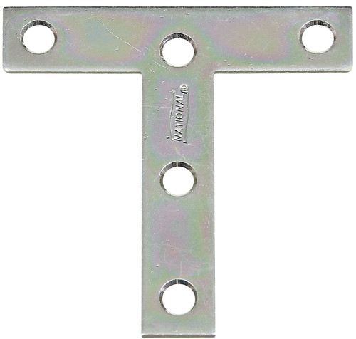 National Hardware 116BC Series N266-429 T-Plate, 3 in L, Steel, Zinc [SKU: ORG3206893]