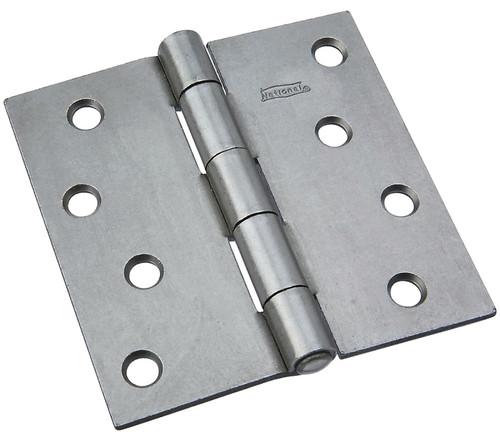 National Hardware N140-681 Utility Hinge, 4 in W Frame Leaf, 0.11 in Thick Frame Leaf, Steel, Steel, Riveted Pin, 70 lb [SKU: ORG7175714]
