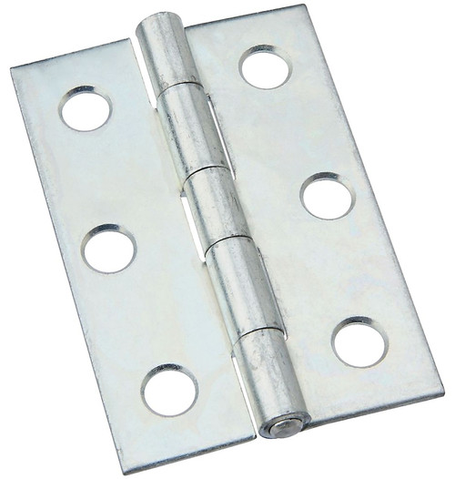 National Hardware N146-241 Utility Hinge, 2-1/2 in W Frame Leaf, 0.056 in Thick Frame Leaf, Steel, Zinc, 20 lb [SKU: ORG7175474]