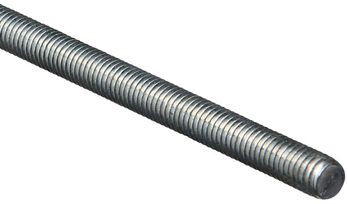 Stanley Hardware N179-440 Threaded Rod, 7/16-14 Thread, 24 in L, A Grade, Steel, Zinc, UNC Thread [SKU: ORG5524251]