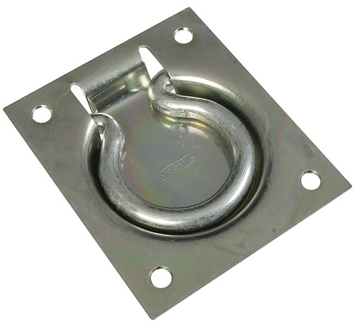 National Hardware SPB177 Series N226-894 Flush Ring Pull, 3 in L Handle, 3-1/2 in H Handle, Steel, Zinc [SKU: ORG7176936]