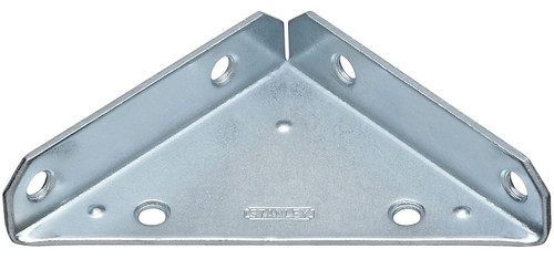National Hardware V124 Series N337-691 Corner Brace, 4 in L, Steel, Zinc [SKU: ORG7181175]