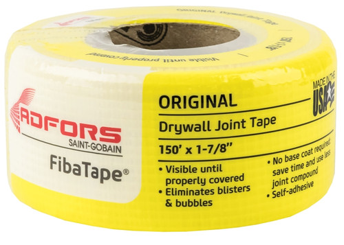 ADFORS FDW8659-U Drywall Tape Wrap, 150 ft L, 1-7/8 in W, Yellow [SKU: ORG4494597]