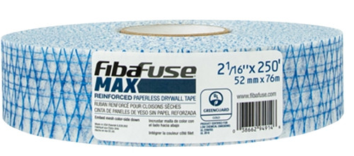 ADFORS FibaFuse MAX FDW9146-U Reinforced Paperless Tape, 250 ft L, 2-1/16 in W, 0.793 in Thick, Blue/White [SKU: ORG7416829]