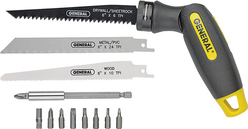 GENERAL 86014 Quad Saw/Driver Set, 6 in L Blade [SKU: ORG8537078]