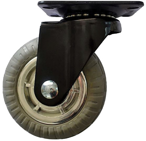 Shepherd Hardware 6270 Swivel Caster, 5 in Dia Wheel, Rubber Wheel, Chrome, 264 lb [SKU: ORG7242514]