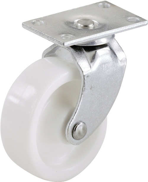 Shepherd Hardware 9052 Swivel Caster, 1-1/4 in Dia Wheel, 1-3/16 in W Wheel, Plastic Wheel, White, 40 lb [SKU: ORG6604953]