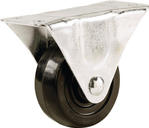 Shepherd Hardware 9481 Rigid Caster, 2 in Dia Wheel, 7/8 in W Wheel, Rubber Wheel, 90 lb [SKU: ORG1593813]