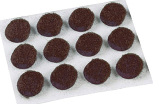 Shepherd Hardware 9958 Furniture Pad, Felt Cloth, Brown, 1/2 in Dia, Round [SKU: ORG6086078]