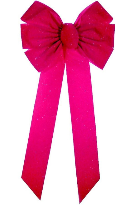 Holidaytrims 6072 Christmas Specialty Decoration, 1 in H, Glitter Bow, Velvet, Red [SKU: ORG1981604]
