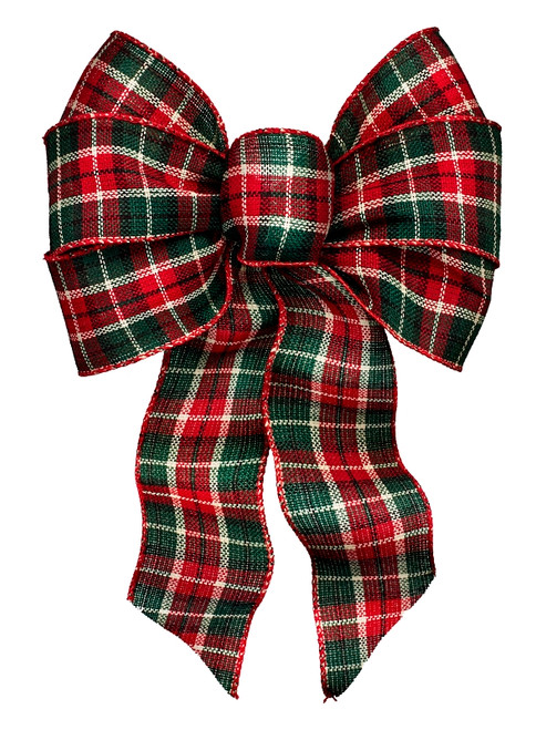 Holidaytrims 6126 Deluxe Bow, Cheer Plaid Design, Fabric [SKU: ORG7113319]