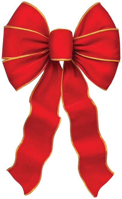Holidaytrims 6910 Deluxe Bow, Red/Gold Braid Edge [SKU: ORG3420007]
