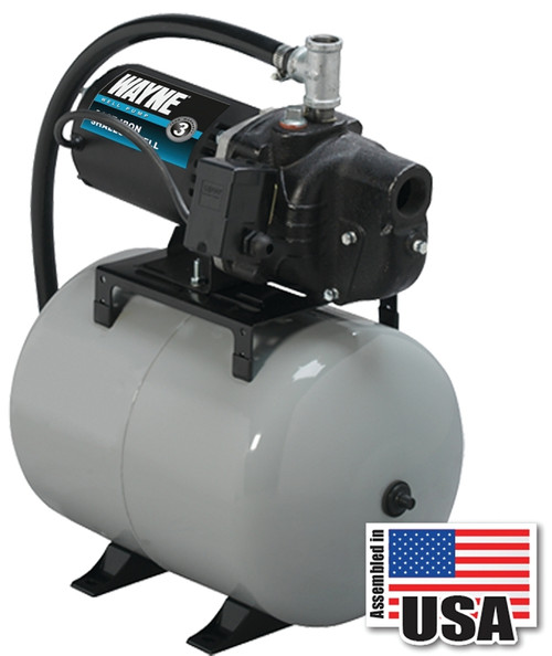 WAYNE SWS50-8.5FX Jet Pump, 120/240 V, 0.5 hp, 1-1/4 in Suction, 3/4 in Discharge Connection, 25 ft Max Head, 420 gph [SKU: ORG5087747]