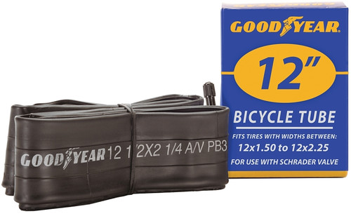 KENT 91073 Bicycle Tube, Butyl Rubber, Black, For: 12 x 1-1/2 to 2-1/4 in W Bicycle Tires [SKU: ORG9954215]