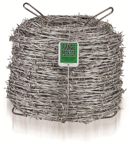 Rangemaster 7126 Barbed Wire, 1320 ft L, 12-3/4 Gauge, 5 in Points Spacing, Zinc [SKU: ORG6909063]