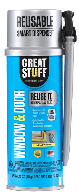 GREAT STUFF PRO 99108862 Insulating Foam Sealant, Yellow, 12 oz [SKU: ORG5123567]