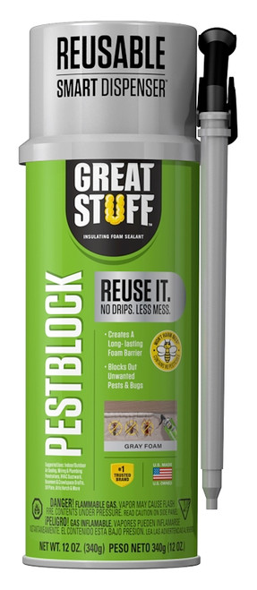 GREAT STUFF 99112809 Smart Dispenser Pestblock, Gray, 12 oz Can [SKU: ORG7416787]