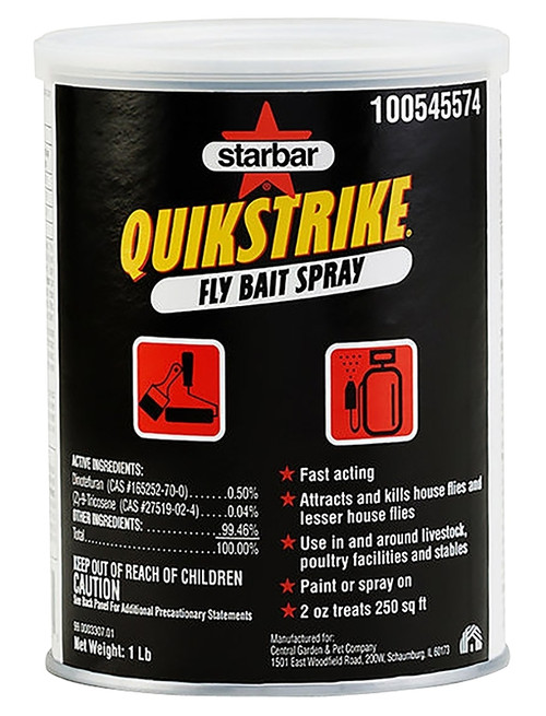 Starbar QUIKSTRIKE Series 100545574 Fly Bait Spray, Granular, Fish-Like, 1 lb Can [SKU: ORG5570221]
