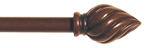 Kenney KN44102 Curtain Rod, 1/2 in Dia, 28 to 48 in L, Plastic, Weathered Brown [SKU: ORG7194475]