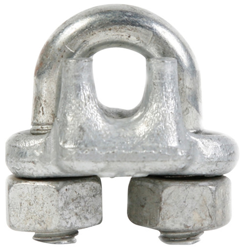 BARON 260-1/2 Wire Rope Clip, 1/2 in Dia Wire Rope, Iron/Steel, Galvanized [SKU: ORG7459571]