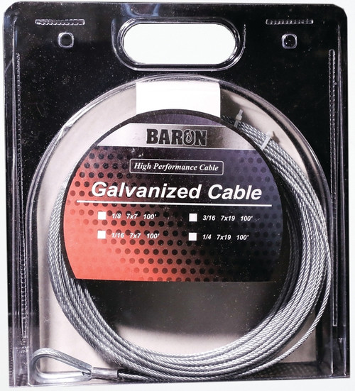 CABLE GALV PRECUT 7X19 1/4 100 [SKU: ORG1771880]