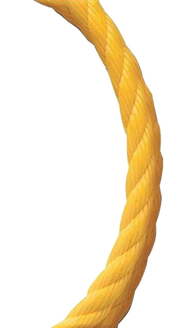 BARON 54800 Rope, 1/4 in Dia, 600 ft L, 113 lb Working Load, Polypropylene, Yellow [SKU: ORG4694600]