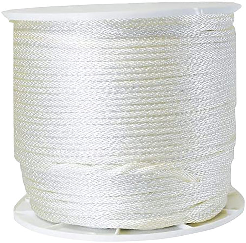 BARON 54803 Rope, 1/4 in Dia, 1000 ft L, 40 lb Working Load, Nylon/Poly, Silver/White [SKU: ORG4694717]