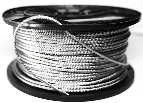 BARON 695910 Aircraft Cable, 1/8 in Dia, 500 ft L, 400 lb Working Load, Galvanized [SKU: ORG7187891]