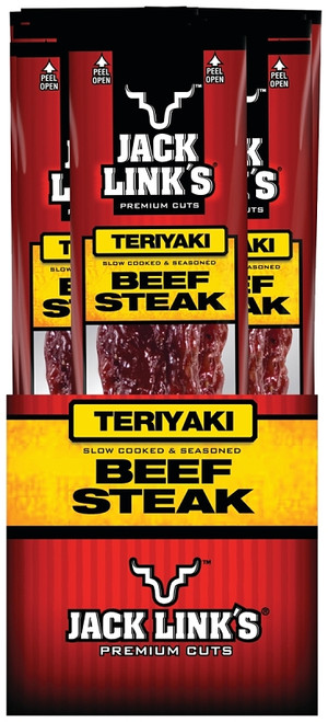 Jack Link's 02030 Beef Steak, Teriyaki Flavor, 1 oz Bag [SKU: ORG9675323]